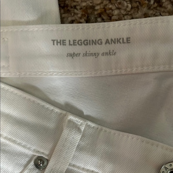 AG Adriano Goldschmied The Legging Ankle White Super Skinny Ankle Jeans - Sz 28 - Picture 2 of 14